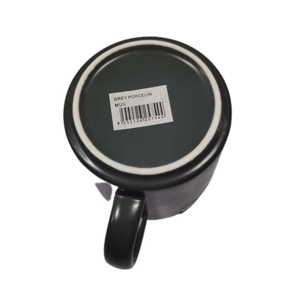 MUG PORCELAIN 12OZ (GREY) G730
